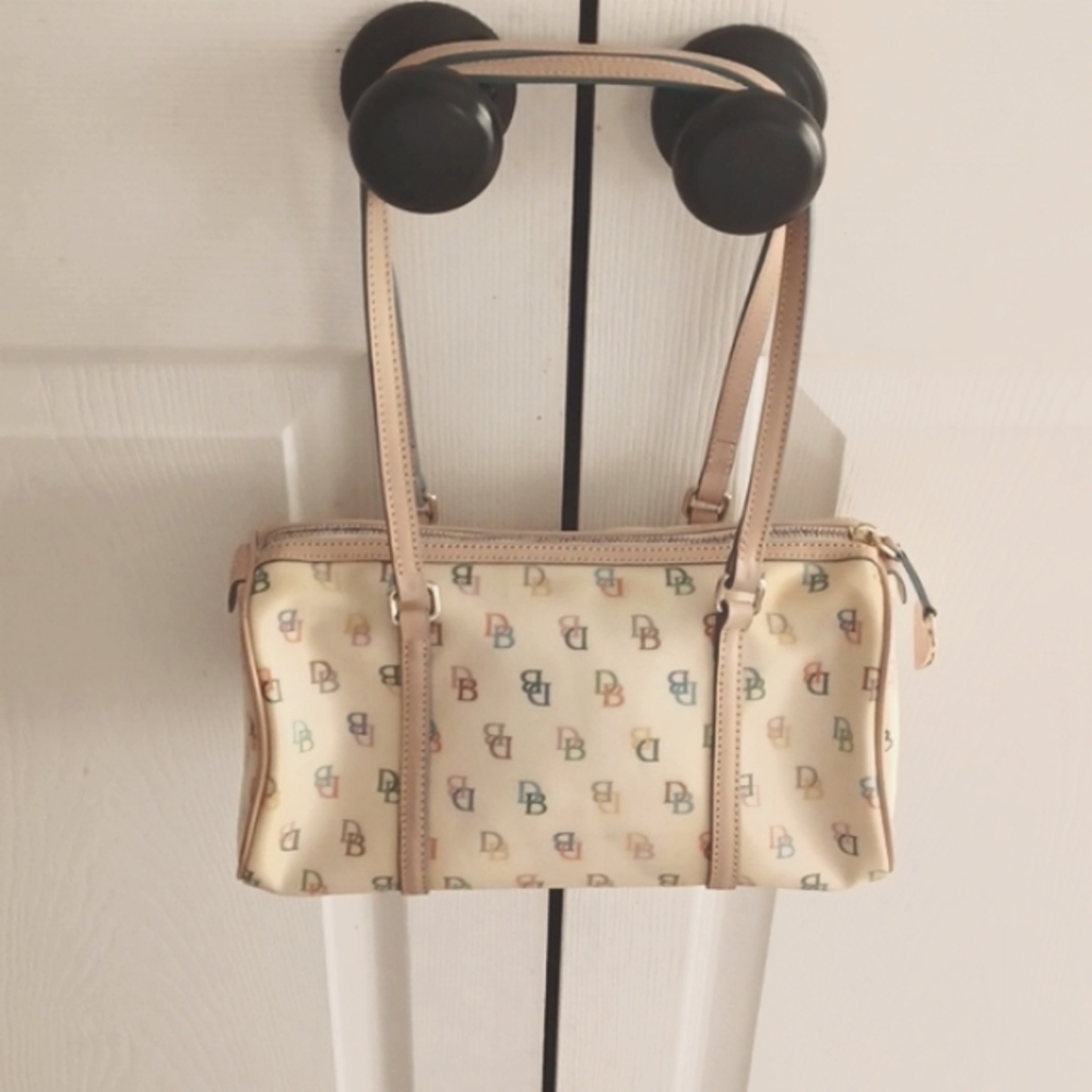 Y2K Vintage Dooney & Bourke Rainbow Monogram Barrel Purse